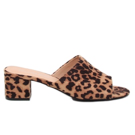 Leopard na vysokém podpatku Leopard QL-89 hnědý Leopard na vysokém podpatku Leopard QL-89 hnědý