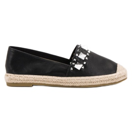 Bestelle Černé espadrilky s cvočky černý