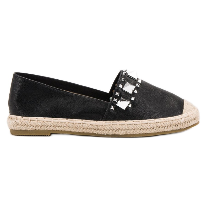 Bestelle Černé espadrilky s cvočky černá