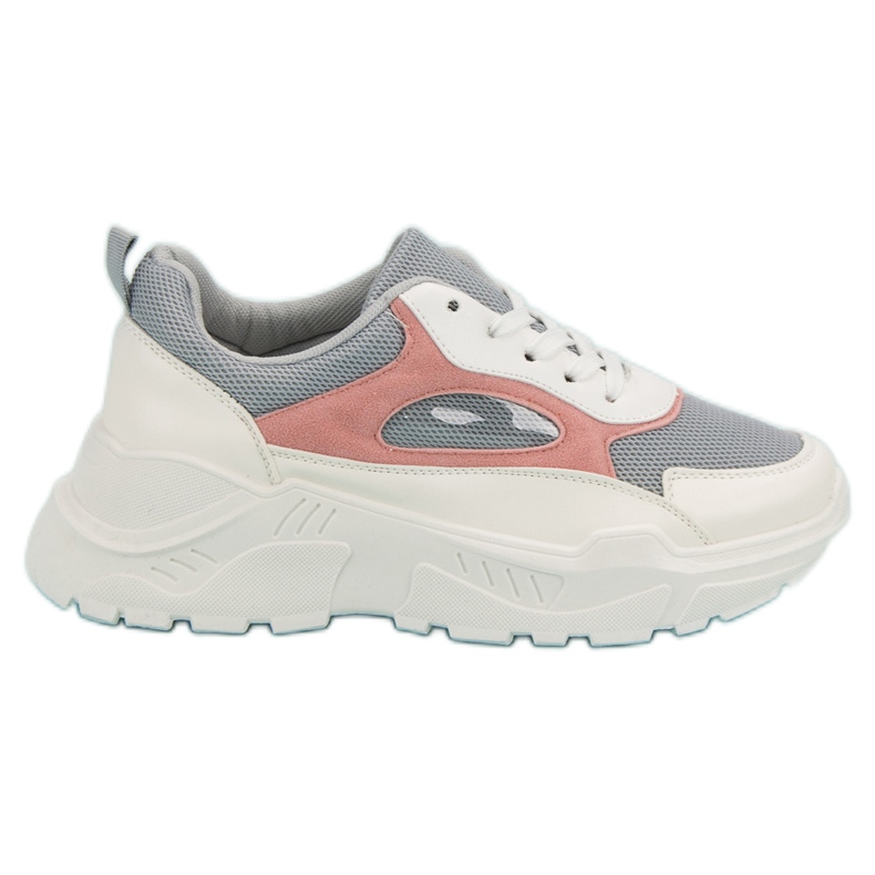 Tenisky Na Platformě bílý šedá růžový