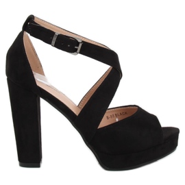 Černé sandály na platformě B-88 Black černý