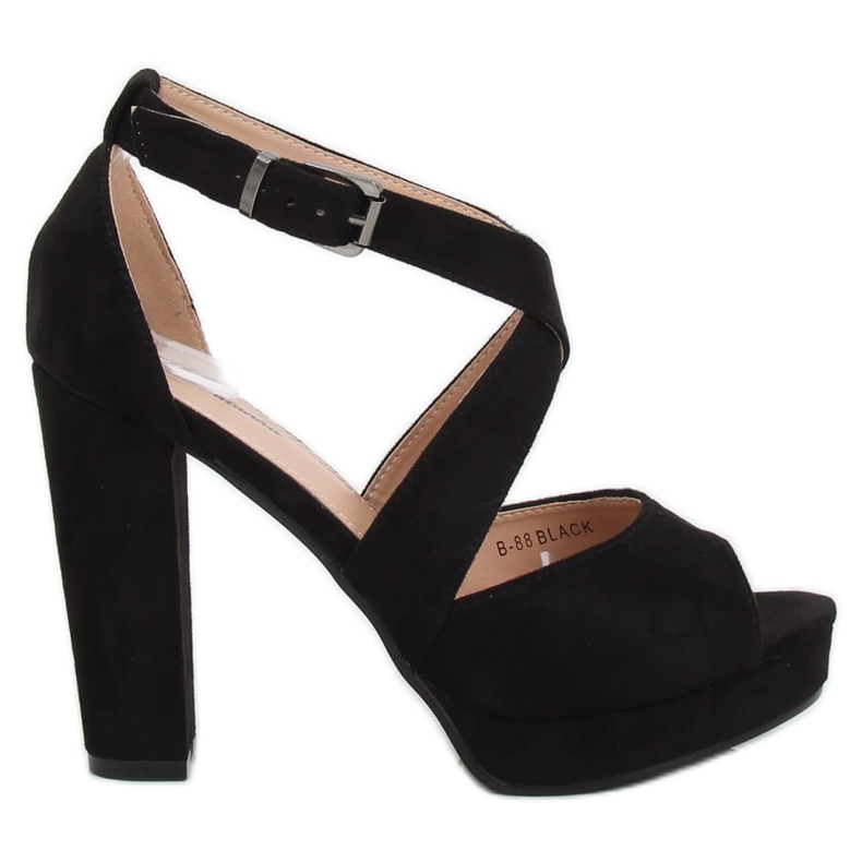 Černé sandály na platformě B-88 Black černá