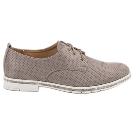 Seastar Šedé brogues s krystaly šedá