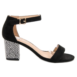 Abloom Černé Sandály Na Tyči černá