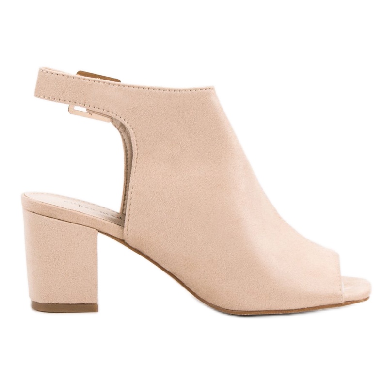 Super Mode Postavené Sandály Na Baru hnědý