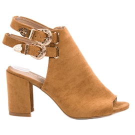 Erynn Elegantní sandály hnědý Erynn Elegantní sandály hnědý