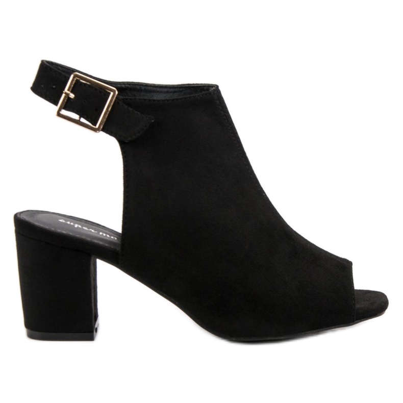 Super Mode Postavené Sandály Na Baru černá Super Mode Postavené Sandály Na Baru černá