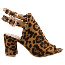 Erynn Elegantní sandály hnědý Erynn Elegantní sandály hnědý