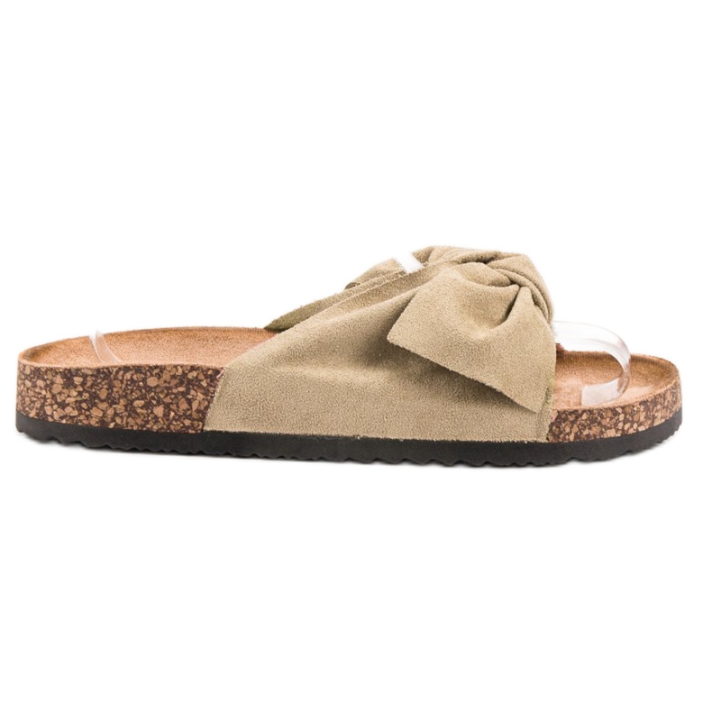 Anesia Paris Semišové pantofle hnědý