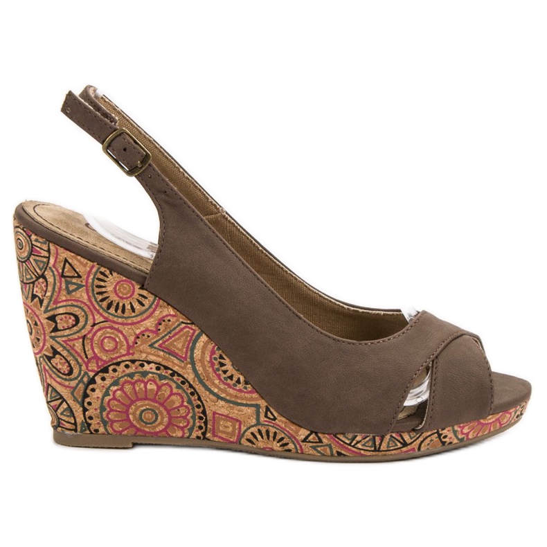 Corina Módní etno sandály hnědý