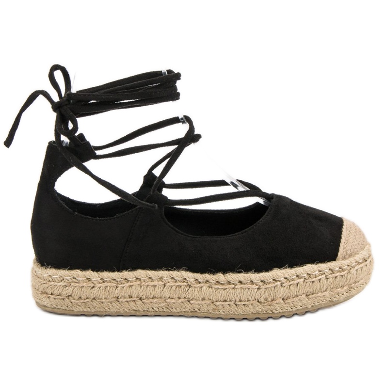 Corina Black Knotted Espadrilles černá
