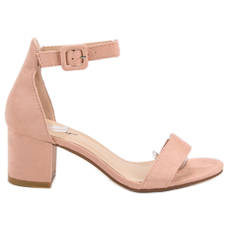 Seastar Práškové sandály na podpatku růžový Seastar Práškové sandály na podpatku růžový