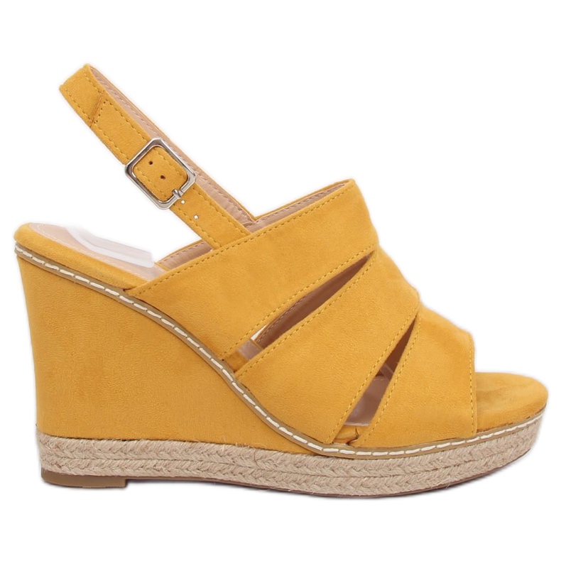 Žluté klínové sandály 9069 žluté žlutá Žluté klínové sandály 9069 žluté žlutá