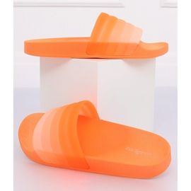 Oranžové Dámské pantofle K-9183 Oranžové pomerančový