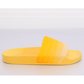 Žluté dámské žluté pantofle K-9183 žluté žluť