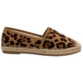 Skvrnité espadrilky hnědý