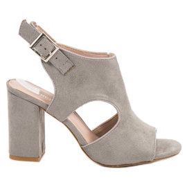 Uzavřené sandály VINCEZA šedá