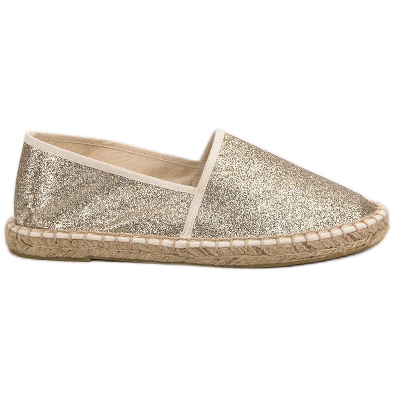 Cm Paris Třpytivé zlaté espadrilky zlatý