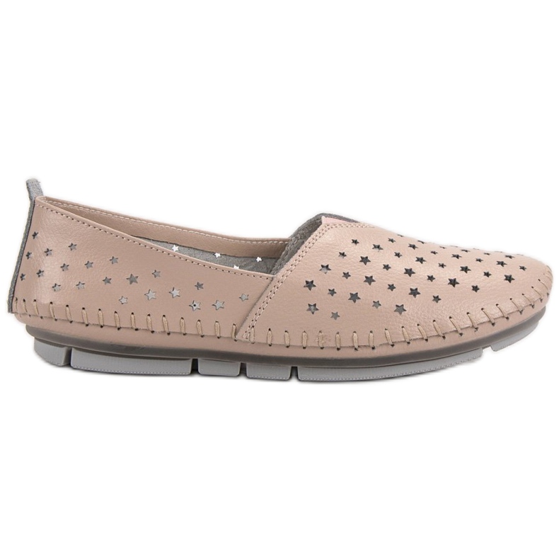 Kylie Kožené dámské boty béžový