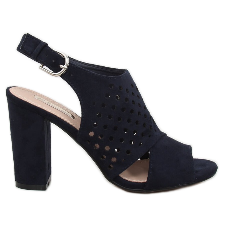 Tmavě modré prolamované sandály WED557 Azul námořnická modrá