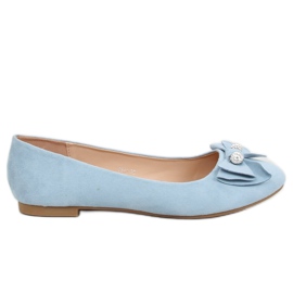Modré dámské balerínky 6244 Blue modrý