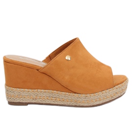Velbloudí klínové sandály Camel MW-3M65 hnědý