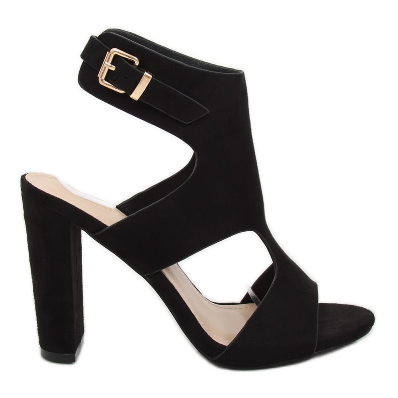 Černé sandály na sloupku J-8711 Black černá Černé sandály na sloupku J-8711 Black černá