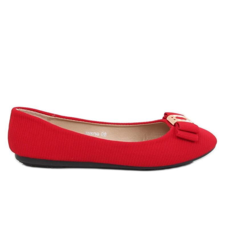 Červené dámské balerínky JM6675Q Rojo