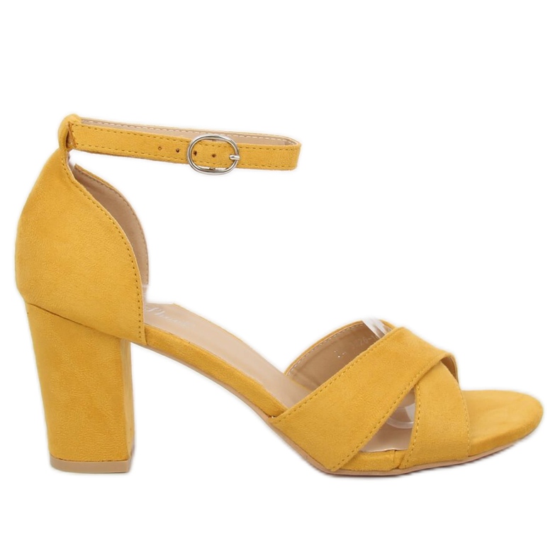 Žluté sandály FH-3M26 Žluté na sloupku žlutá