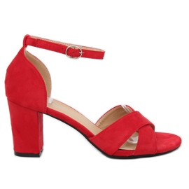 Červené sandály FH-3M26 Červené na sloupku
