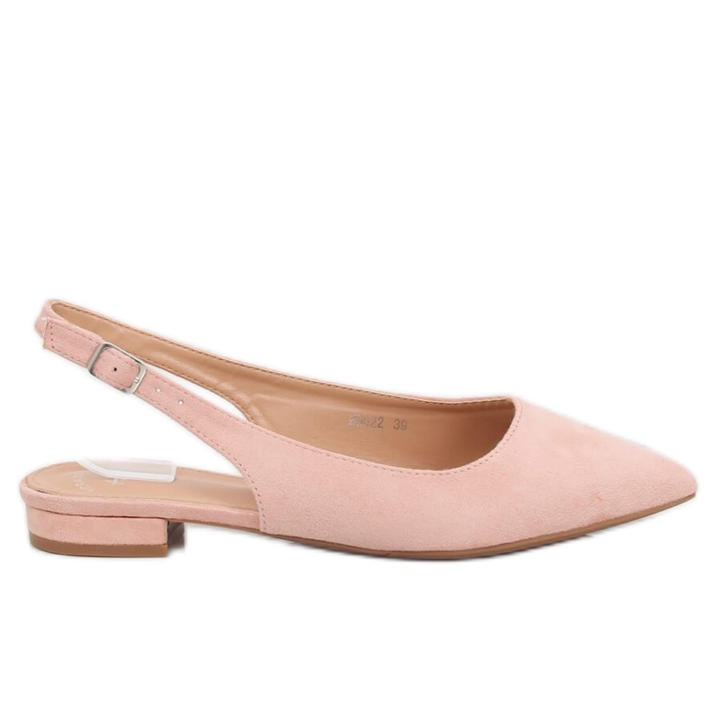 Růžové balerínky s otevřenou patou H9022 Rosa růžový