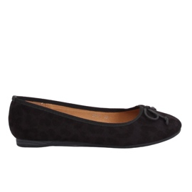 Dámské balerínky s leopardím potiskem H9021 Negro černý