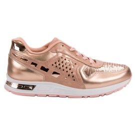 Sportovní obuv s flitry růžový