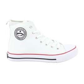 High-top trenéři American Club LH42 bílý červený