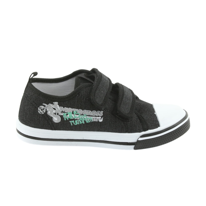 Černé tenisky na suchý zip Motocross Atletico 1809 černá