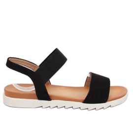 Černé dámské sandály 9001 Black černá