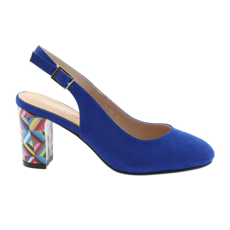 Sandály na sloupek Sergio Leone 788 indigo mic modrý