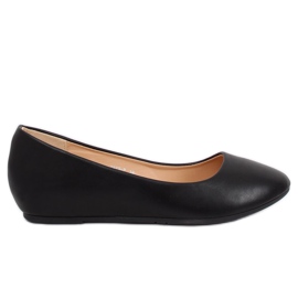 Černé klínové balerínky 7849-P Black černý