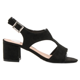 Queen Vivi Semišové sandály černý