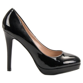 Small Swan Lakované kolíky na platformě černý