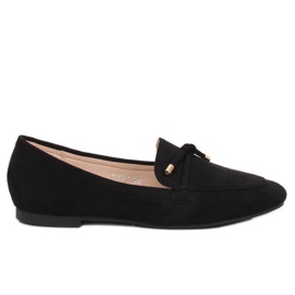 Černé Dámské černé mokasíny 7115-P Black černý