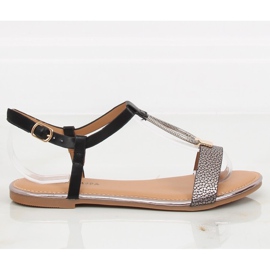 Černé dámské sandály WL014 Black černá Černé dámské sandály WL014 Black černá