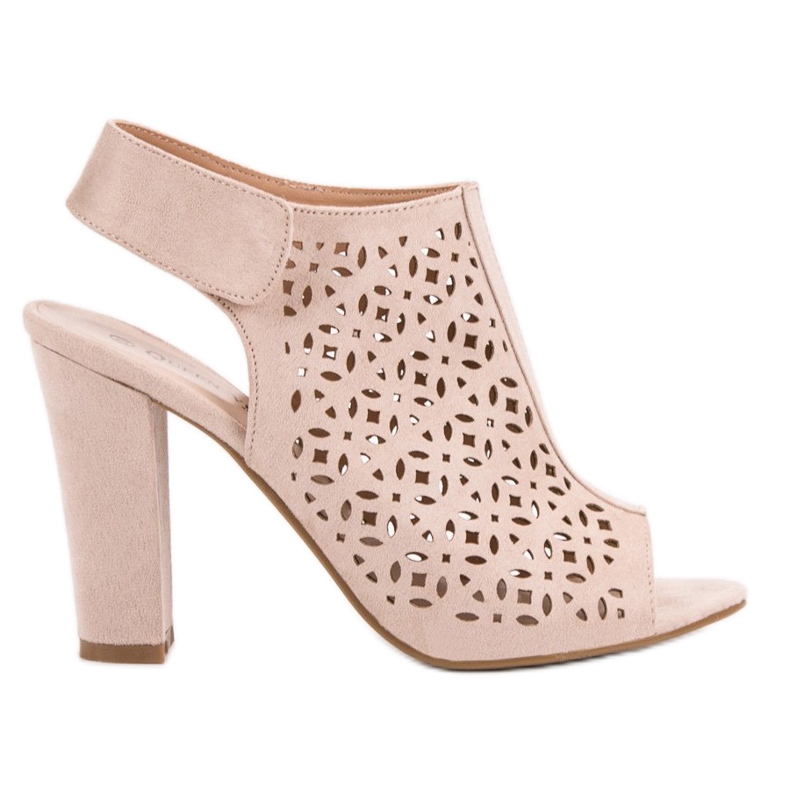 Queen Vivi Prolamované sandály se svrškem růžový