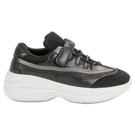 Módní černé tenisky černý