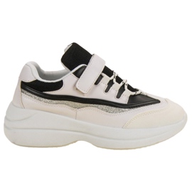 Módní BÍLÉ A ČERNÉ tenisky bílý černý