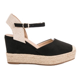 Seastar Espadrilky na platformě černý