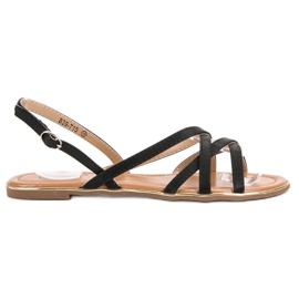 Cm Paris Černé sandály černý