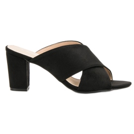 Filippo Černé semišové pantofle černá