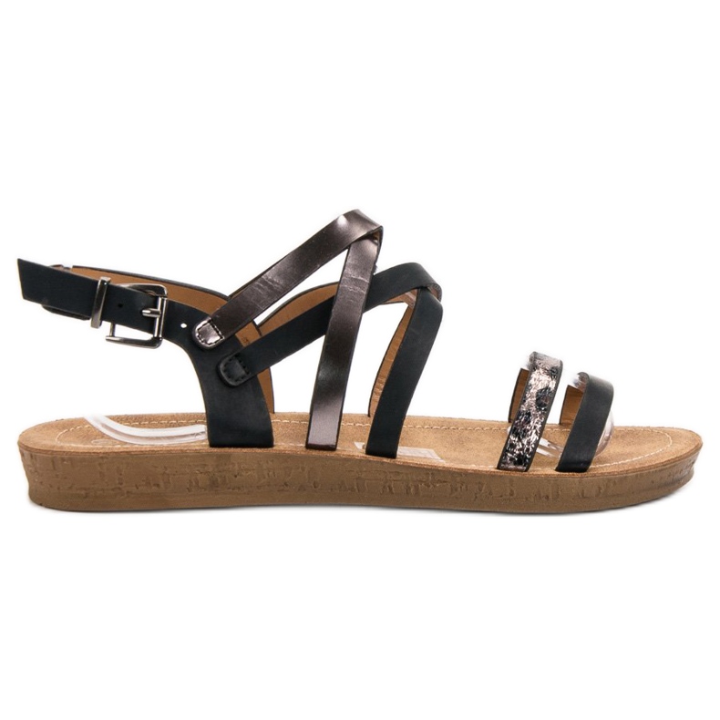 Seastar Módní černé sandály černá