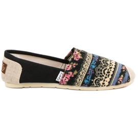 Lady Fashion Slip On Boho tenisky černý vícebarevný